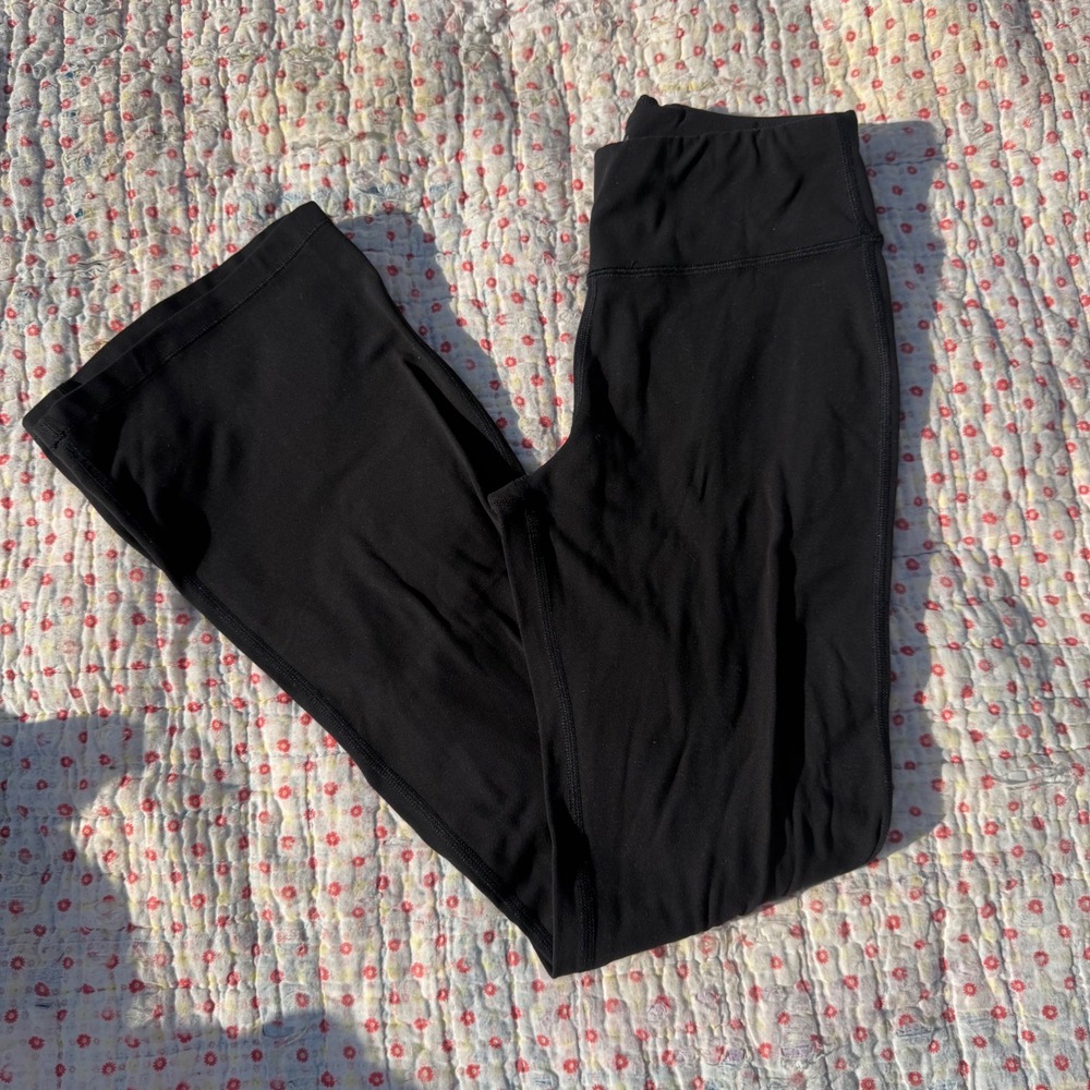 Athleta Girl Black High Rise Flare Leggings Kids Size L 12 Yoga Pants Activewear